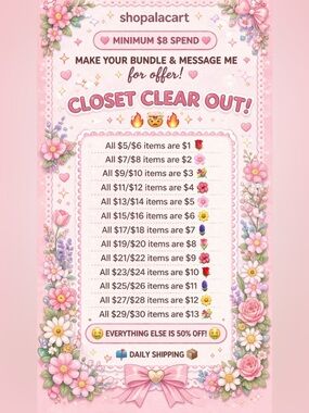 Closet Clear Out Pricing Sheet